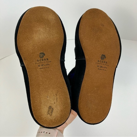 Acorn Kadabra Fleece Slippers Moccasins Wild Critters Kids Size 13 1/2 - 2 1/12 - Picture 10 of 13